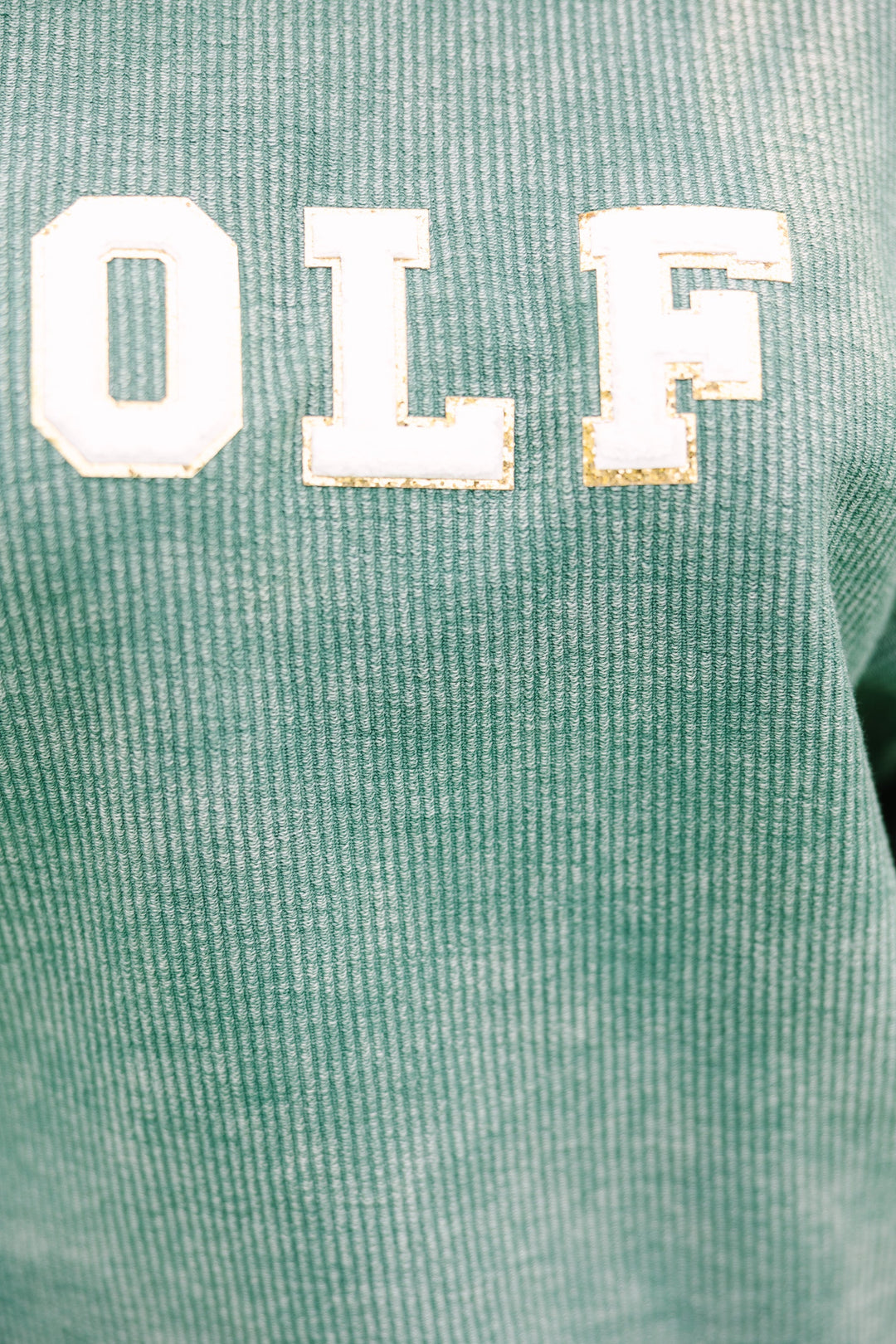 Golf Green Varsity Corded Sweatshirt