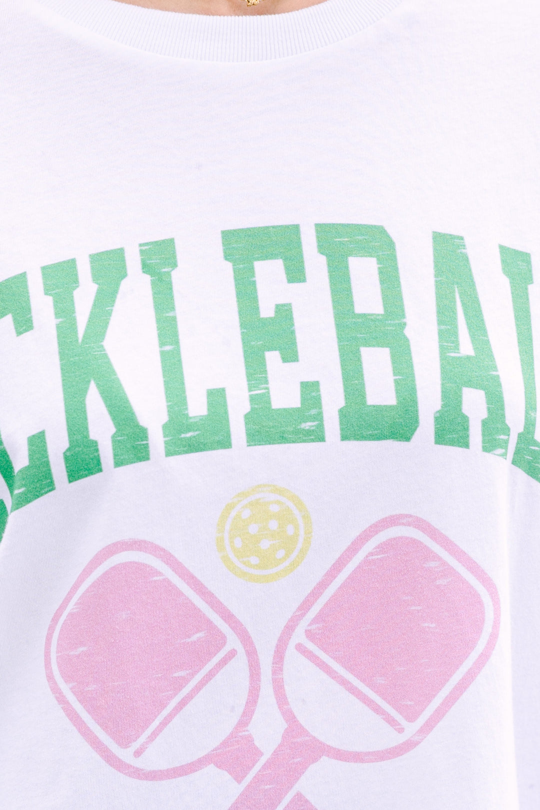 The Pickleball Club White Graphic Tee