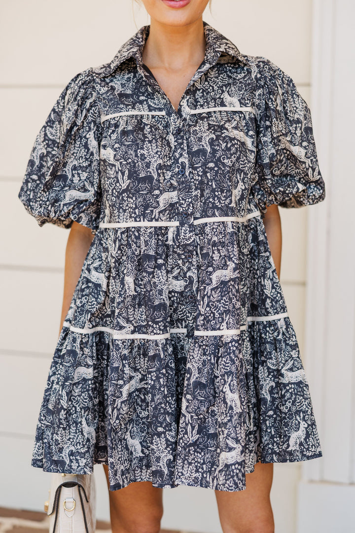 Aureum: All For You Black Toile Dress