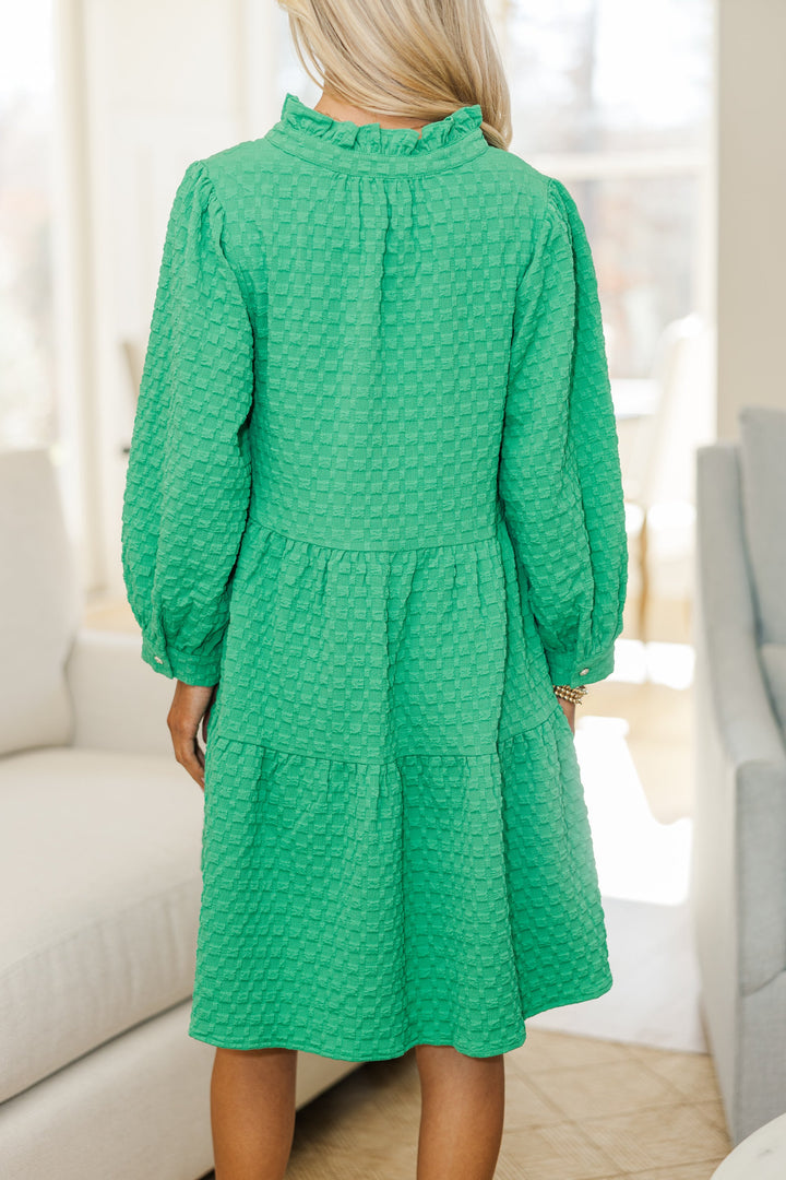 NURSING COLLECTION: All Up To You Green Textured Dress
