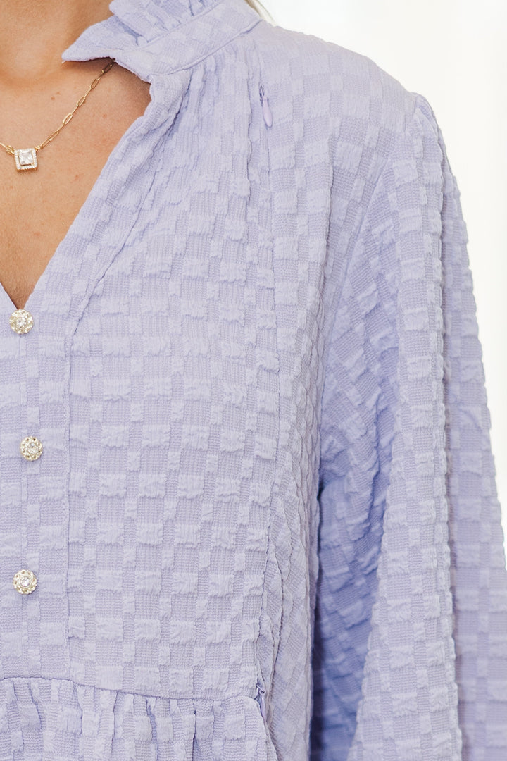 NURSING COLLECTION: All Up To You Lavender Textured Dress