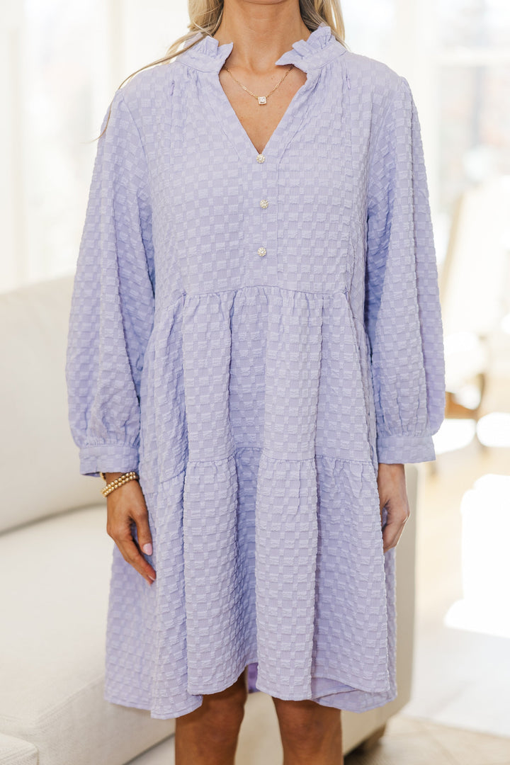 NURSING COLLECTION: All Up To You Lavender Textured Dress