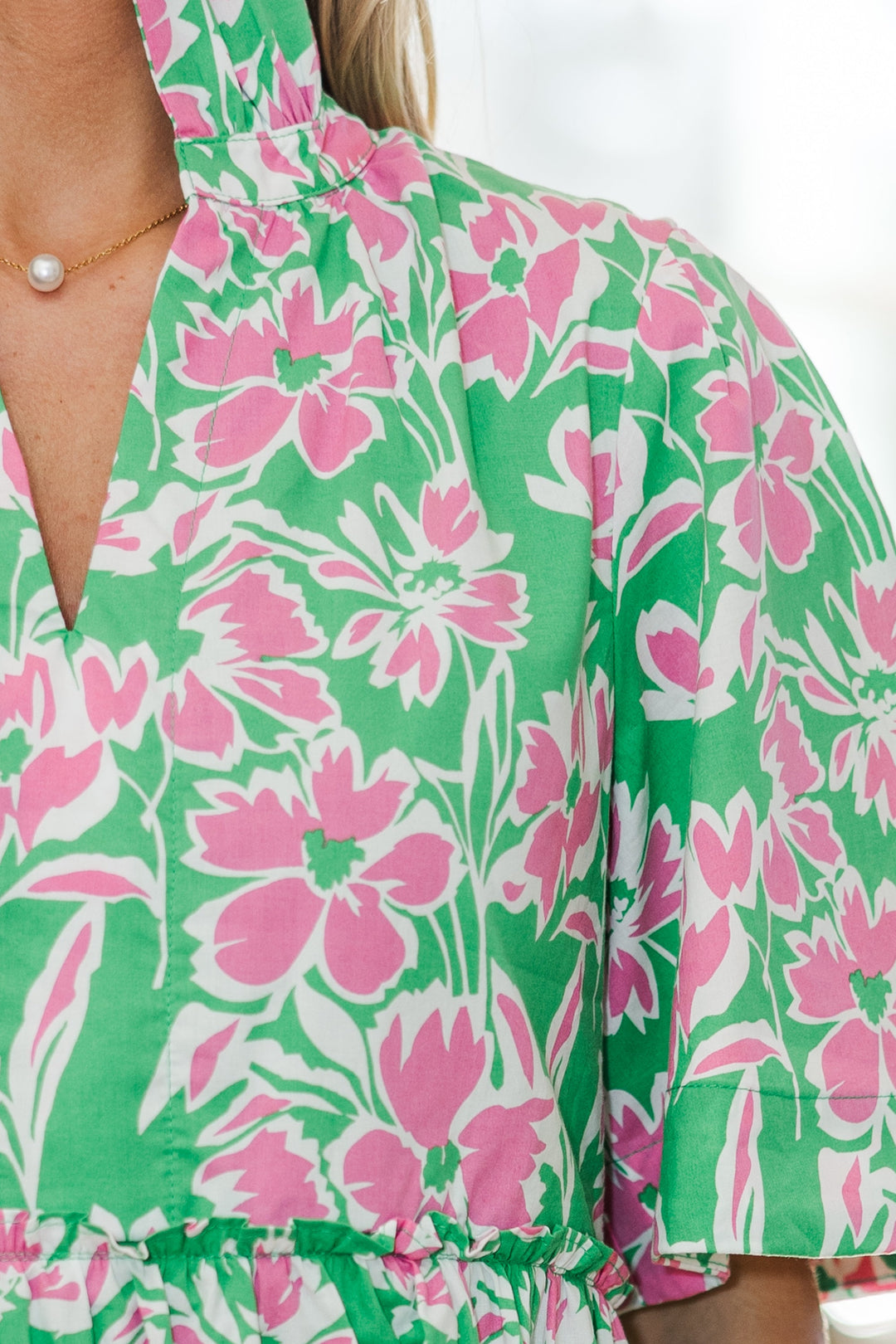 NURSING COLLECTION: Feeling Your Best Green Floral Dress