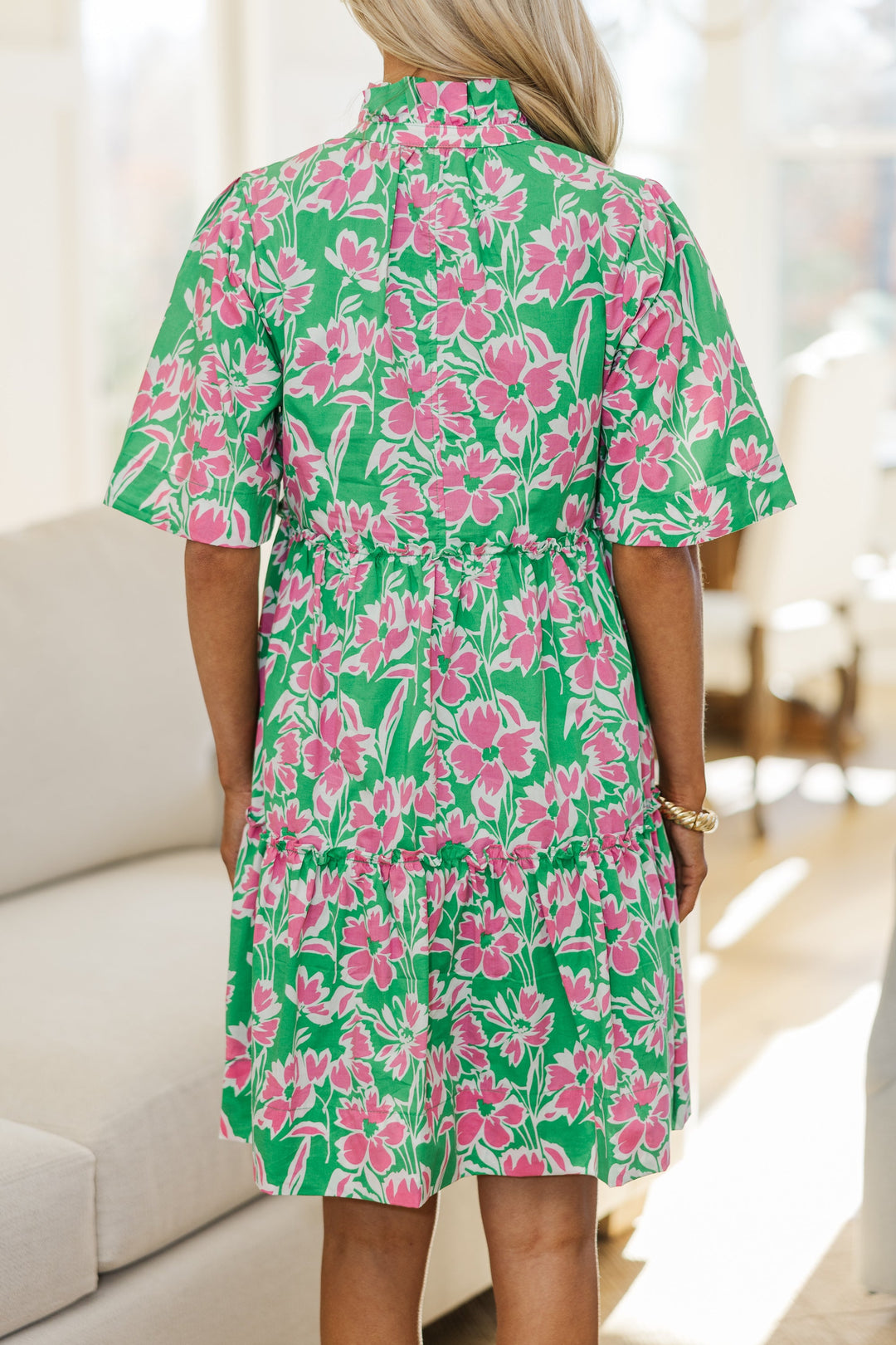 NURSING COLLECTION: Feeling Your Best Green Floral Dress