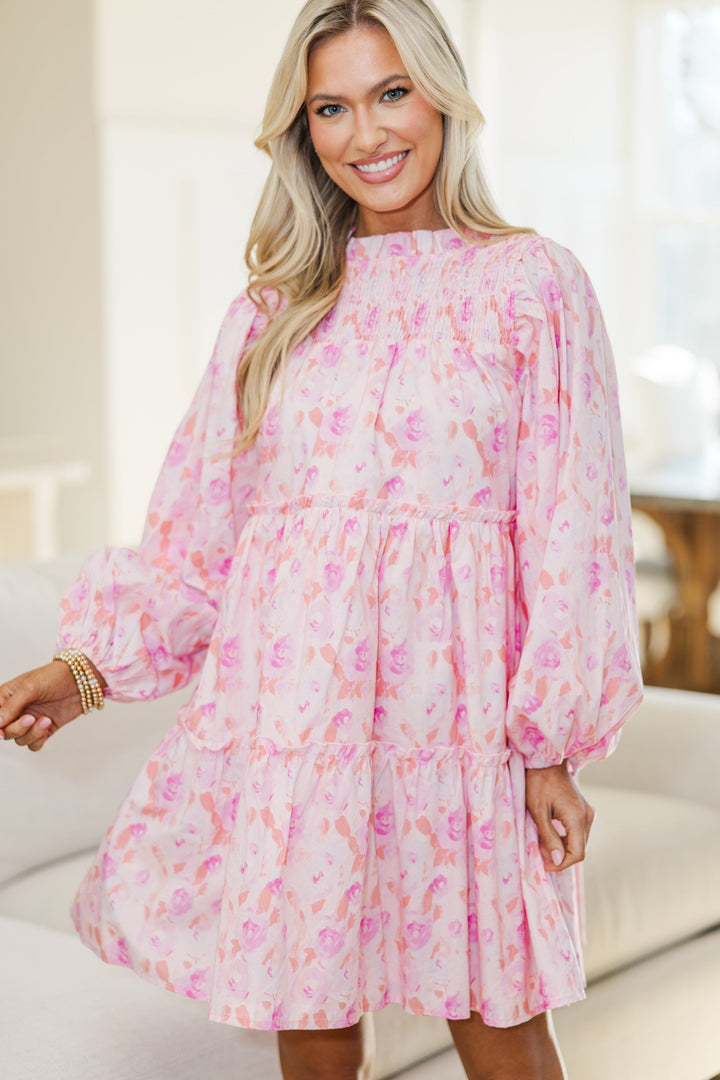 NURSING COLLECTION: Be Your Best Pink Floral Babydoll Dress