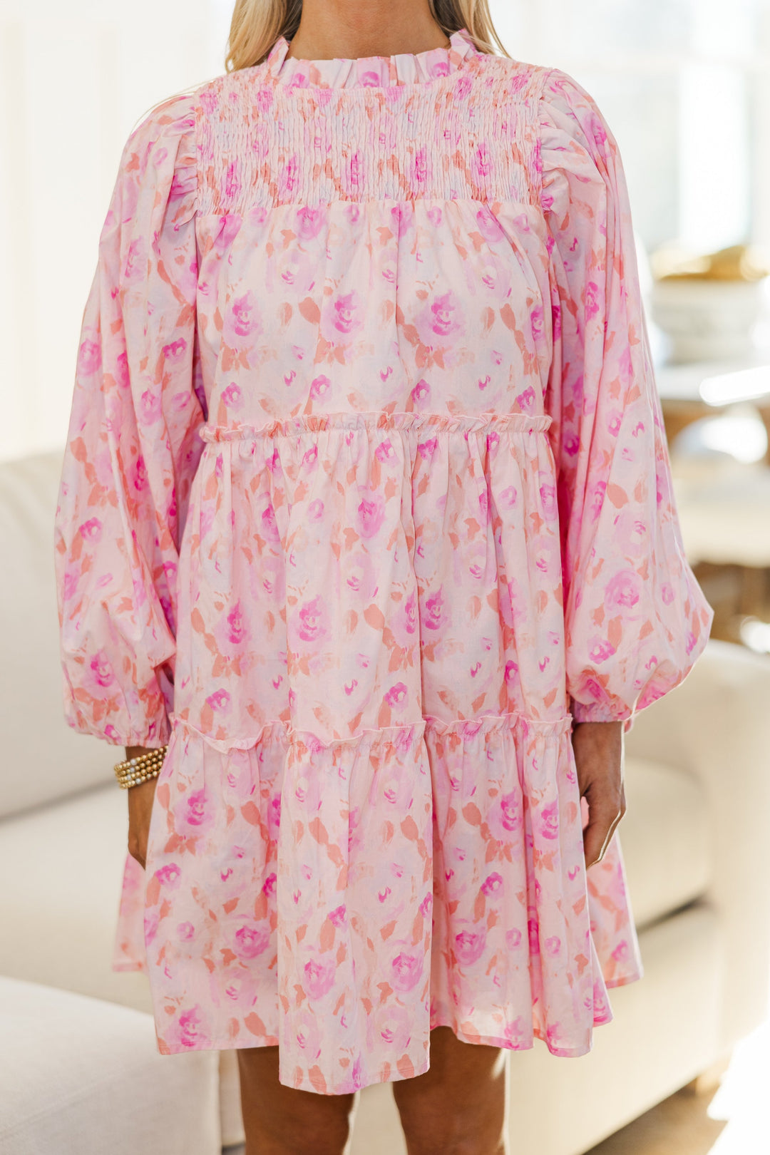 NURSING COLLECTION: Be Your Best Pink Floral Babydoll Dress