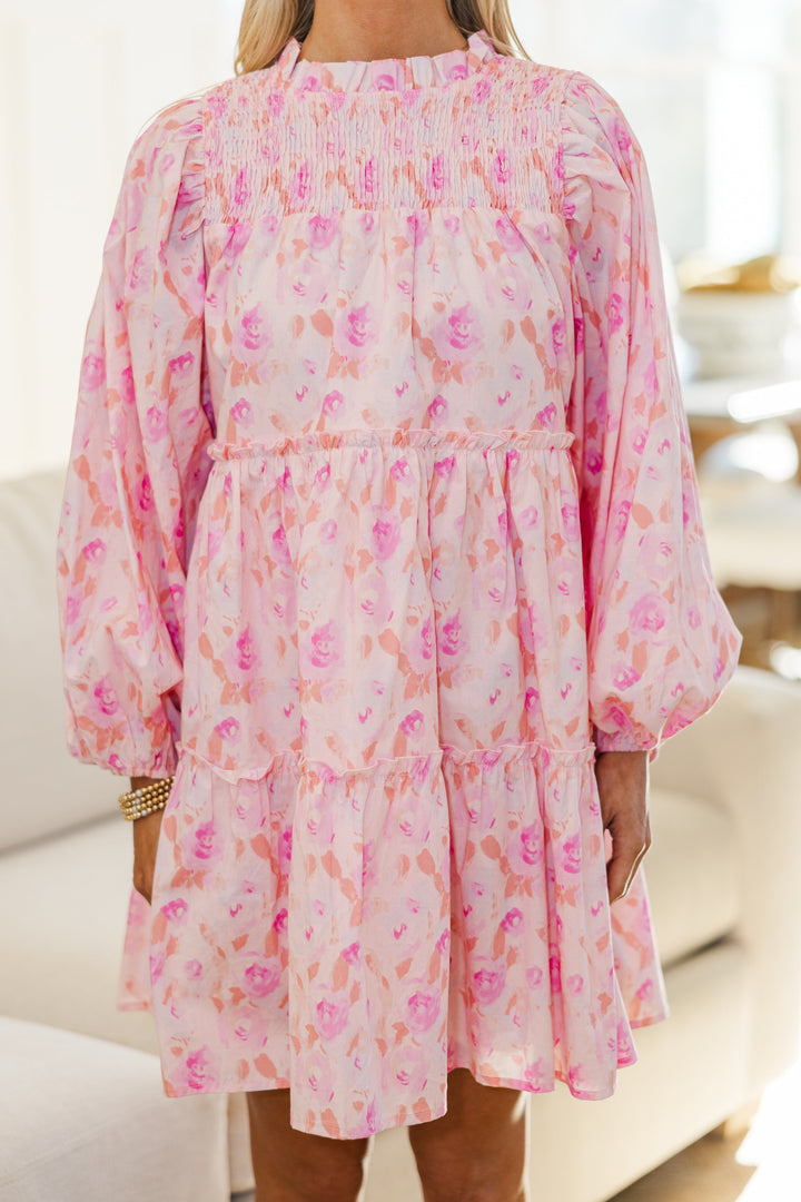 NURSING COLLECTION: Be Your Best Pink Floral Babydoll Dress