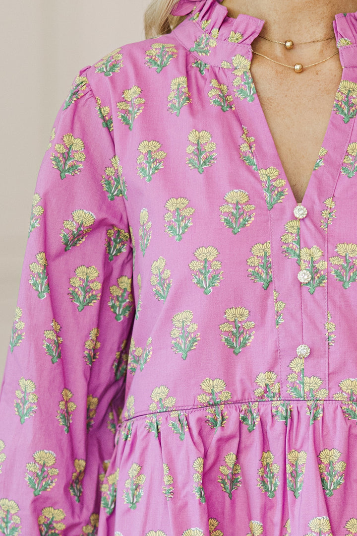 NURSING COLLECTION: All Up To You Pink Medallion Dress