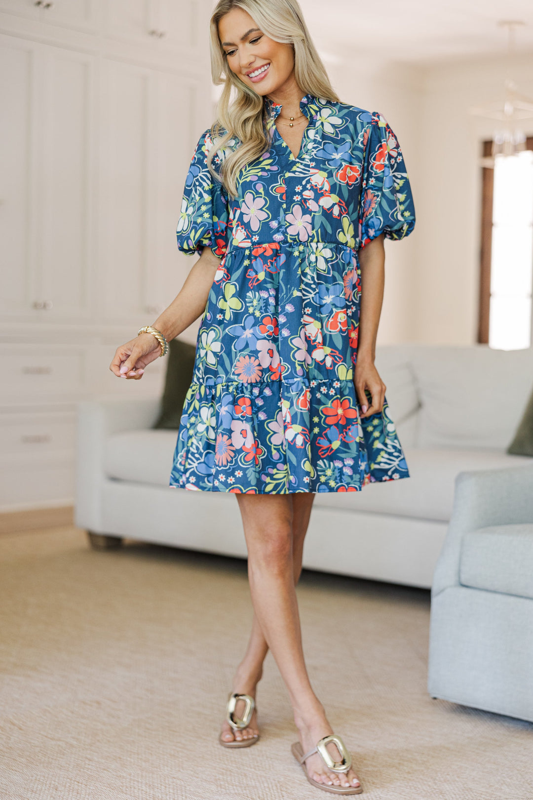 NURSING COLLECTION: When You Know Navy Floral Dress