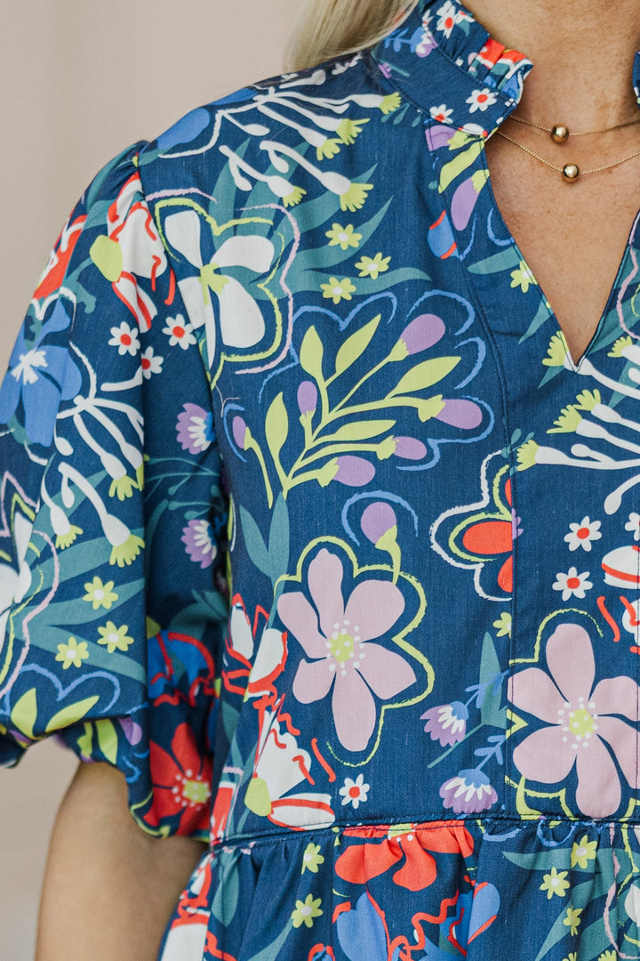 NURSING COLLECTION: When You Know Navy Floral Dress