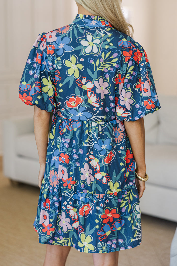 NURSING COLLECTION: When You Know Navy Floral Dress