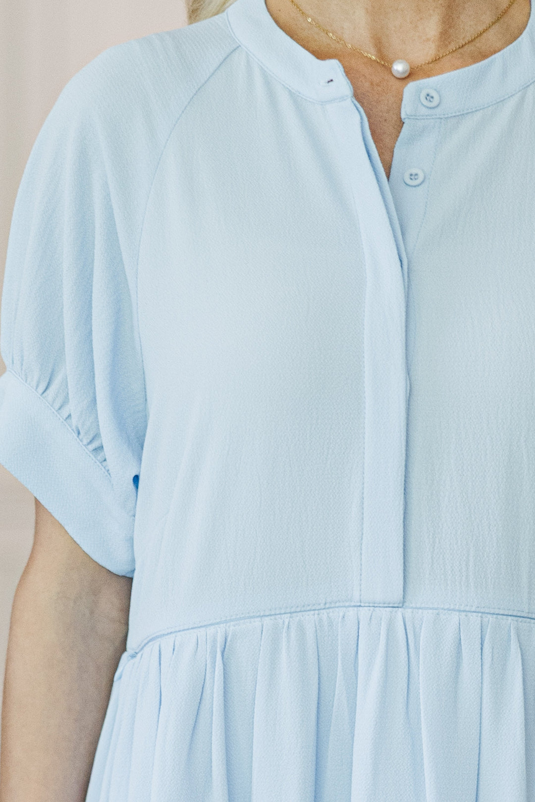 NURSING COLLECTION: Clear Skies Ahead Light Blue Midi Dress