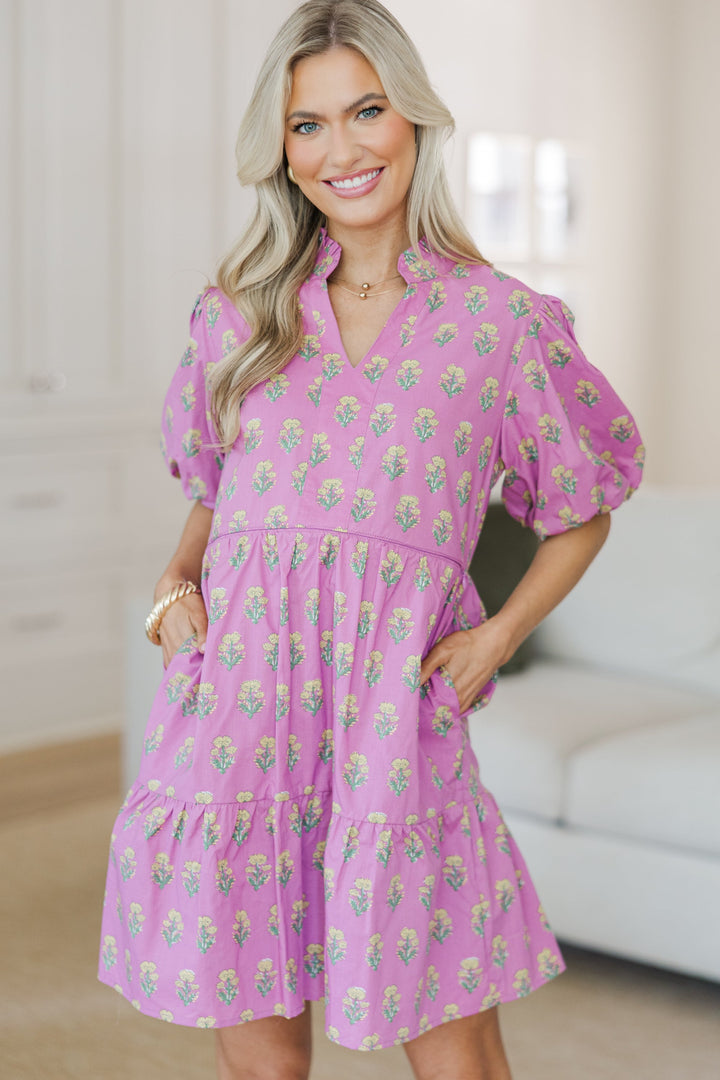 NURSING COLLECTION: When You Know Pink Medallion Dress
