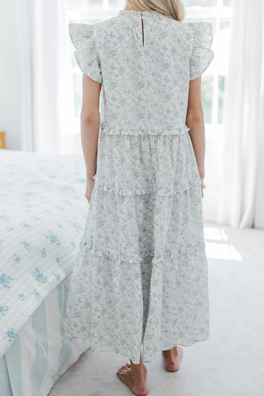NURSING COLLECTION: Check This Out Taupe Midi Dress