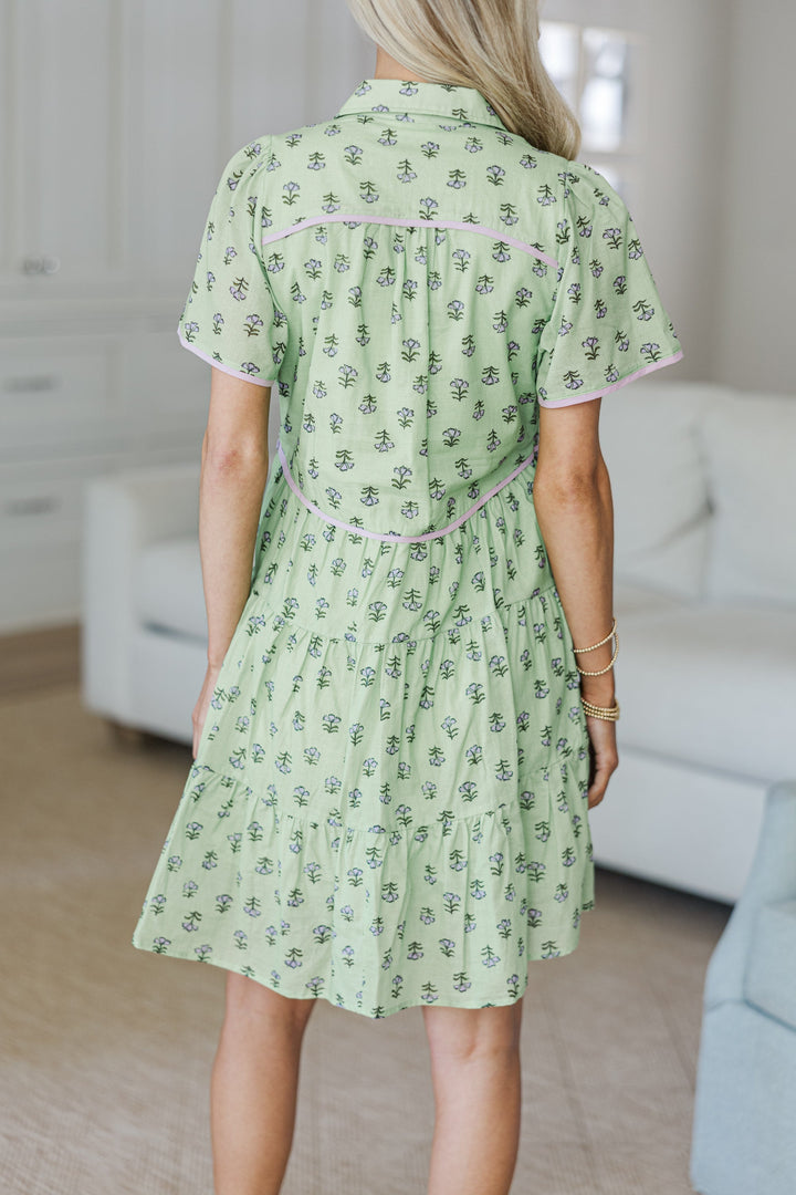 NURSING COLLECTION: You're The One Sage Floral Medallion Dress