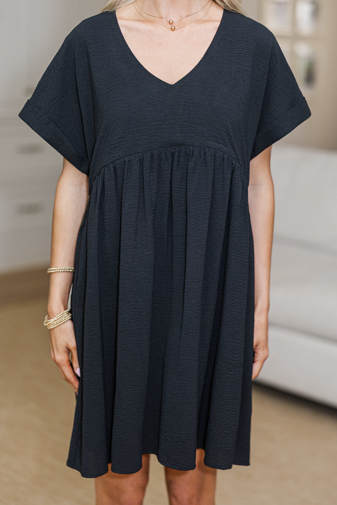 NURSING COLLECTION: Full Of Joy Black Dress