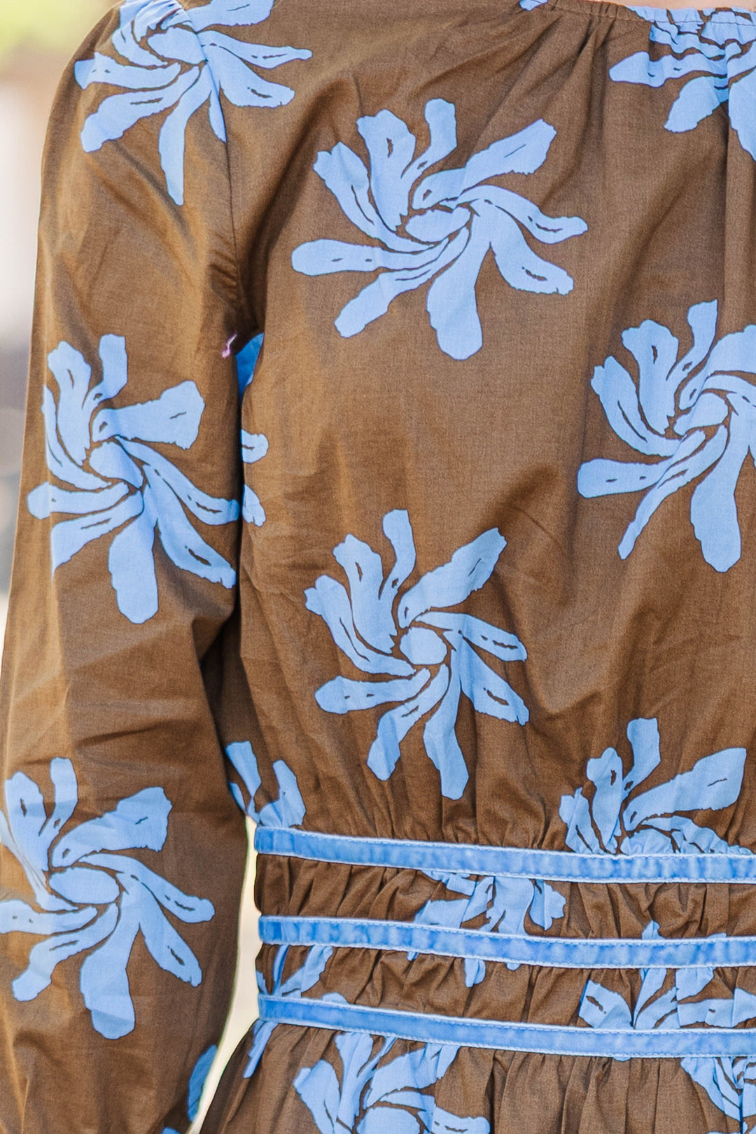 Sweet Serenity Brown Floral Midi Dress