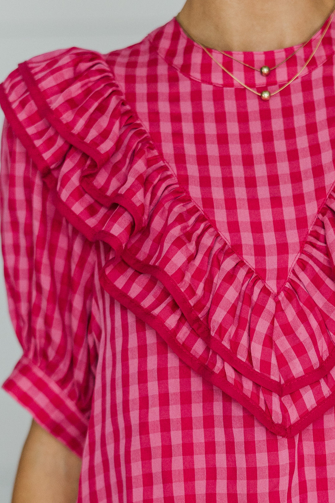 NURSING COLLECTION: For Every Moment Magenta Gingham Blouse
