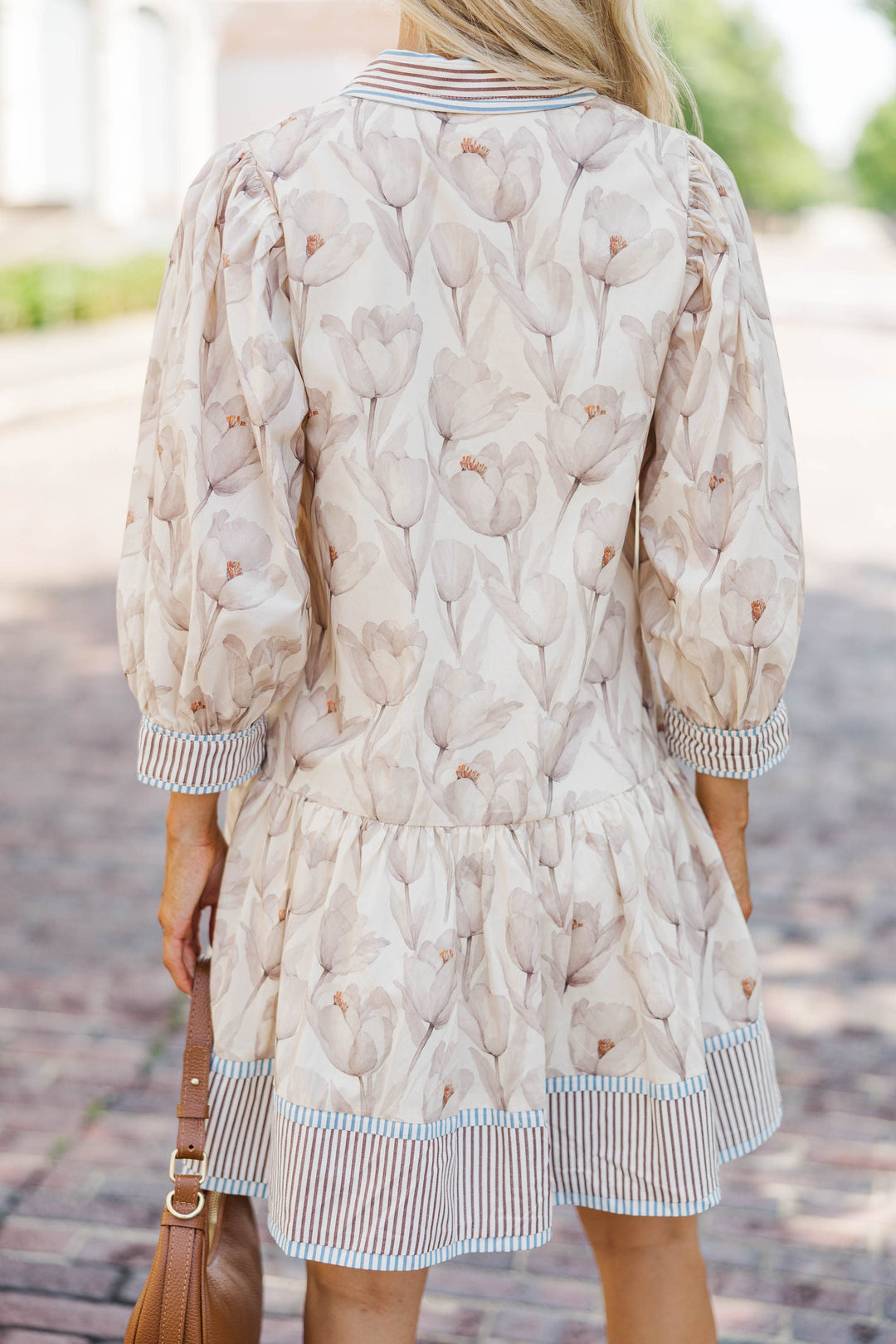 Gentle Things Cream Floral Babydoll Dress