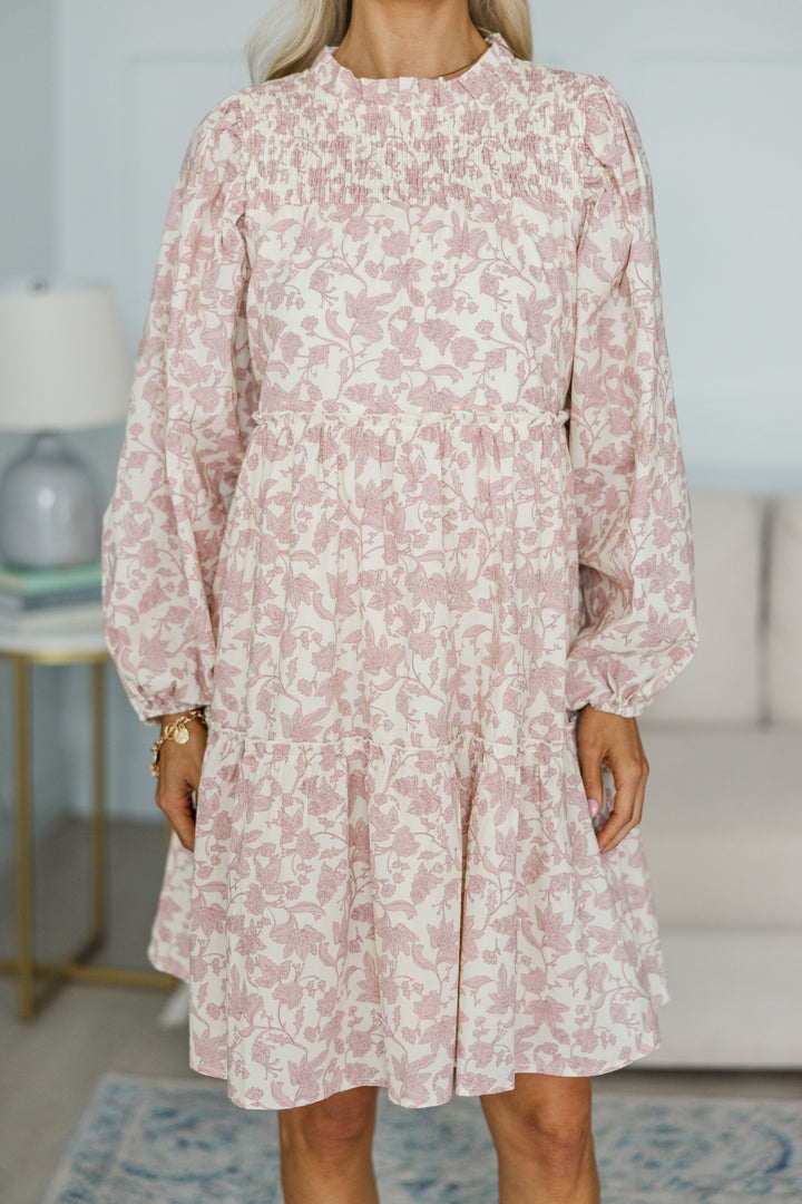 NURSING COLLECTION: Be Your Best Mauve Floral Babydoll Dress