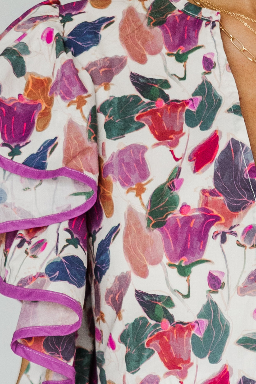 NURSING COLLECTION: Closer Than Ever Magenta Pink Floral  Midi Dress