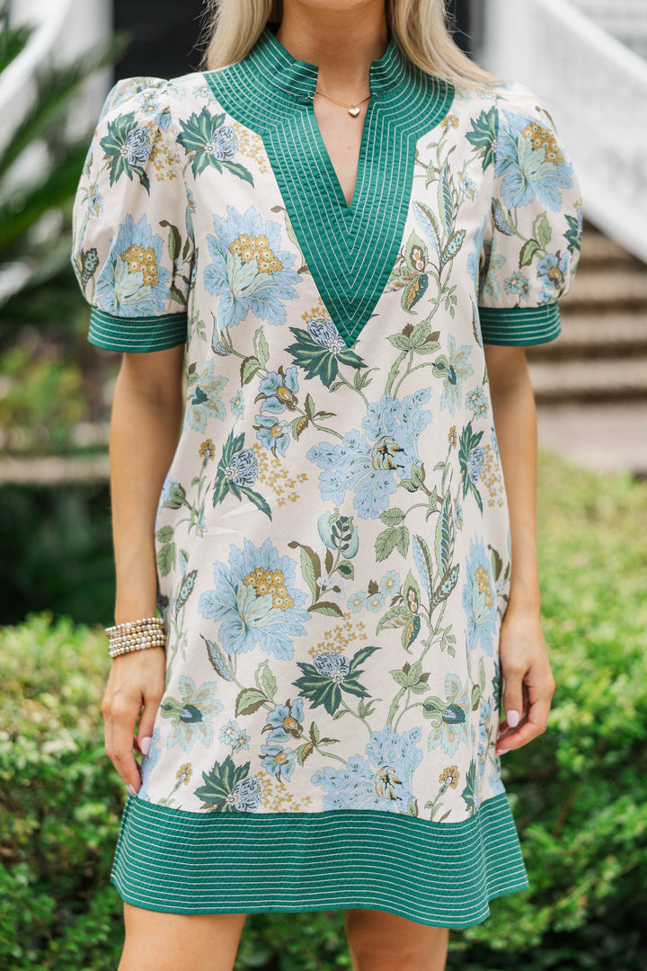 Happy As Can Be White Floral Dress
